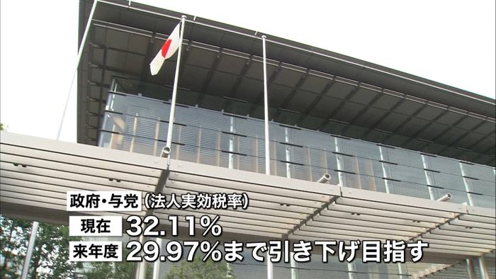 “法人税”29.97%へ引き下げで調整