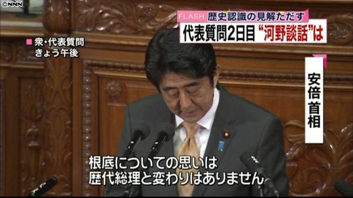 首相 “河野談話”「問題化すべきでない」