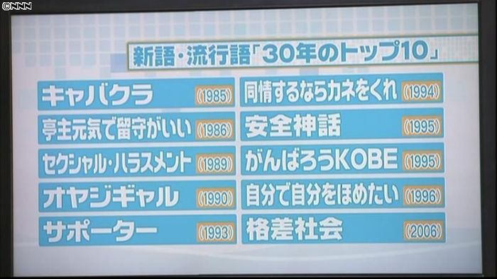 同情するなら…30年の流行語トップ10
