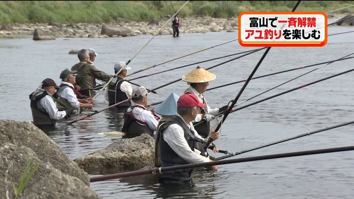 富山県 アユ釣りが一斉解禁