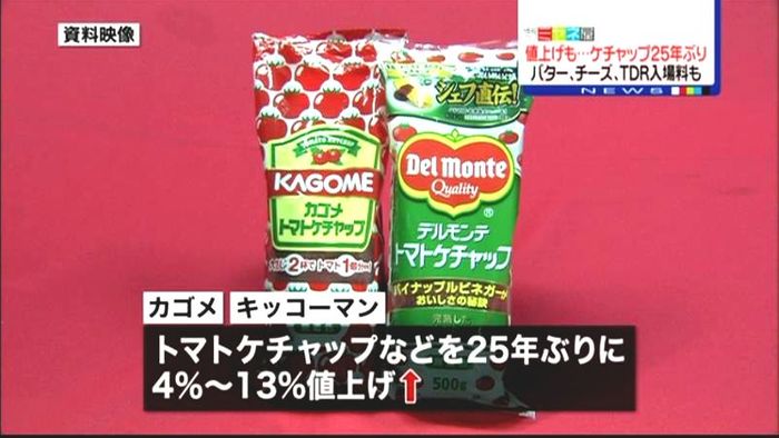 バター、ケチャップ、TDRも…値上げの春