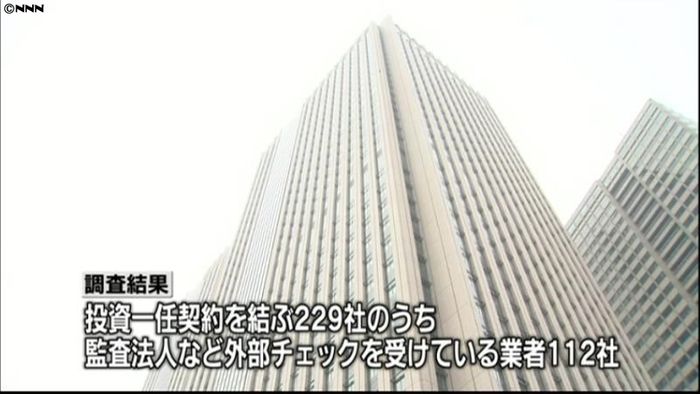 投資運用業者、約半数が外部監査を受けず