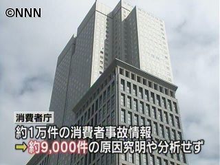 消費者庁、通知された事故情報の9割を放置