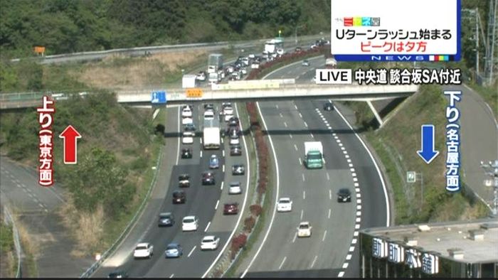 高速道路 午後2時半現在の渋滞状況