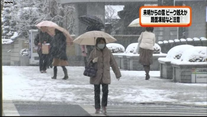 関東甲信などで雪 軽井沢で積雪12センチ