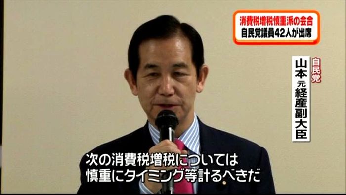 消費税増税に慎重な自民党議員ら会合