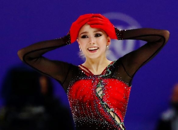 フィギュア１５歳ワリエワ 世界最高得点ｖ