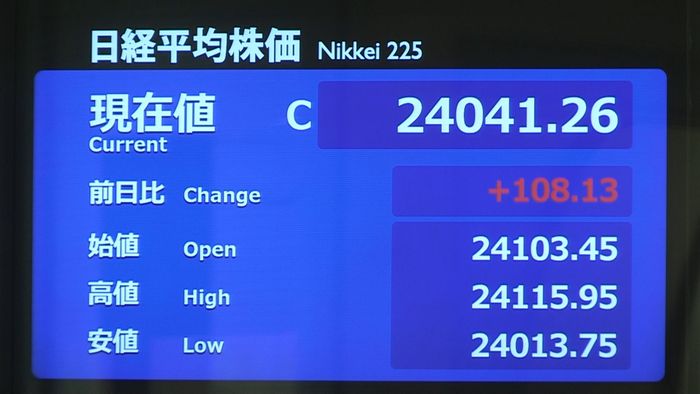 日経平均108円高 米株高など受け