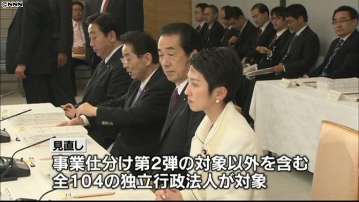 独法見直しの基本方針を了承~行政刷新会議