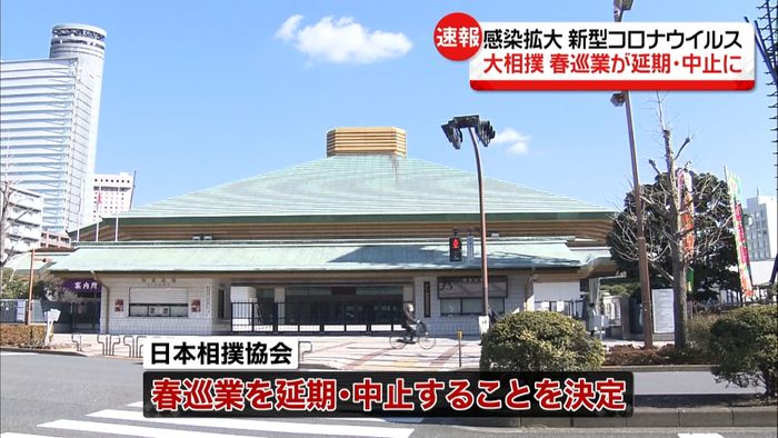 大相撲 新型コロナで…春巡業が延期・中止