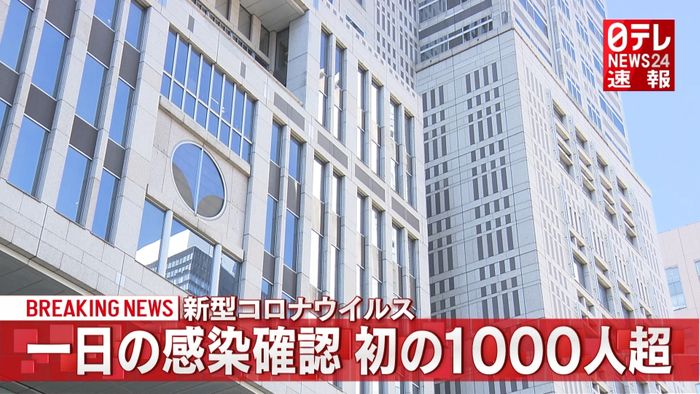 新型コロナ全国感染者 初の1000人超