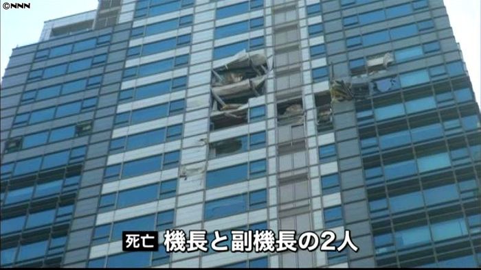 高層マンションにヘリ衝突、2人死亡 韓国