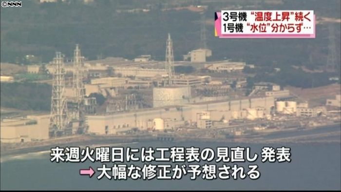 3号機の温度が上昇、注水量増やして対応