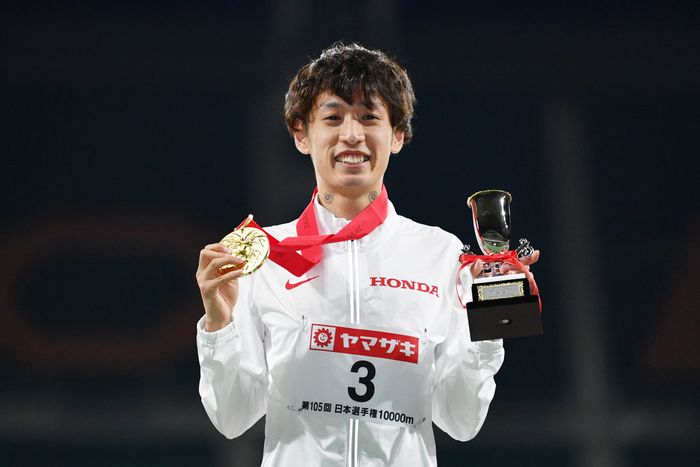 陸上・伊藤初V 地元静岡で五輪内定決める
