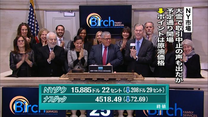 NYダウ208ドル安 原油相場反落