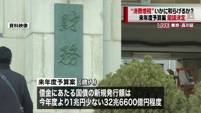 来年度予算案決定 過去最大の100兆円超