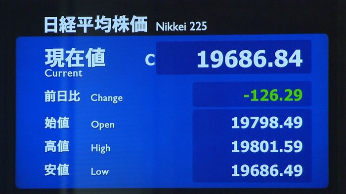 平均株価反落 原油価格の下落が押し下げ