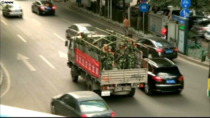 中国・ウイグル暴動4年、市内は厳戒態勢