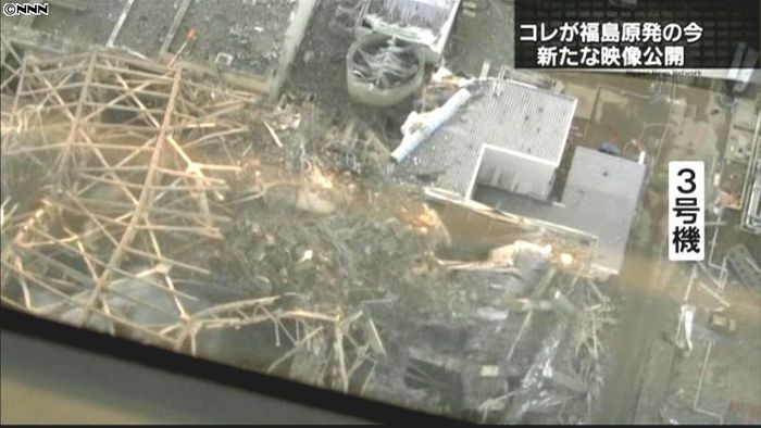 福島第一原発の空撮映像を公開～東京電力