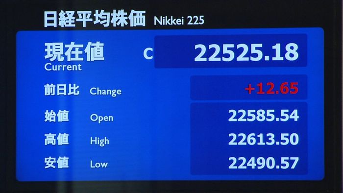 日経平均 2営業日ぶり小幅に値を上げる