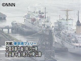 東京湾フェリー、東海汽船に欠航便