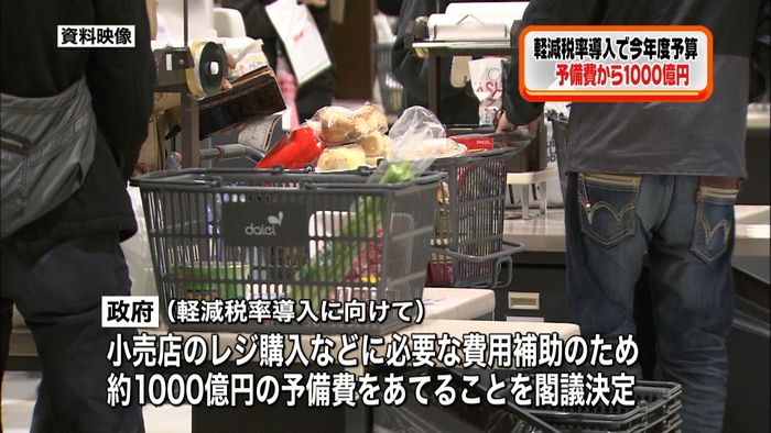 “軽減税率導入”で今年度予備費1千億円