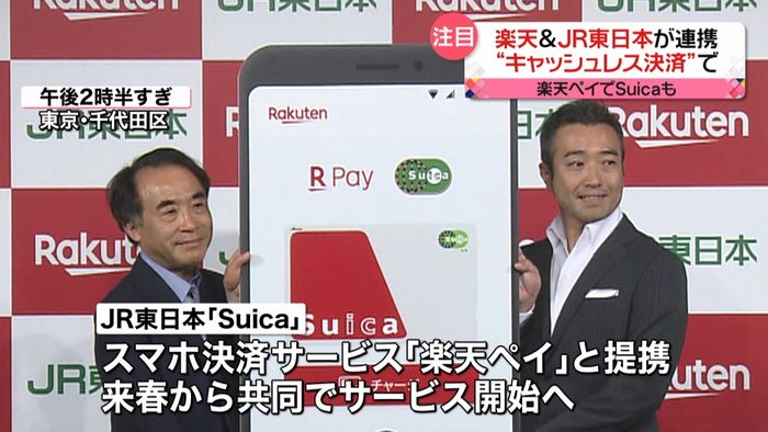 楽天とJR東日本 “決済サービス”で連携
