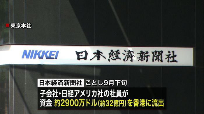 日経・米子会社が３２億円流出　詐欺被害か