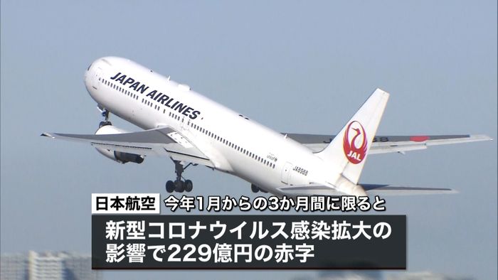 JAL 四半期決算229億円の赤字