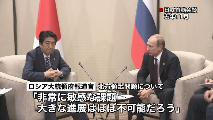 露報道官“北方領土問題の大きな進展ない”