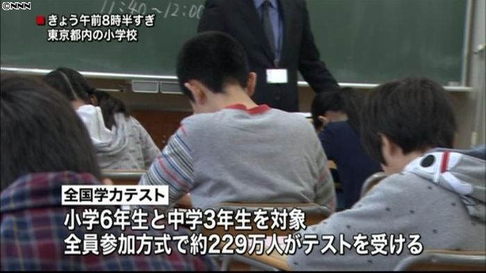 全国学力テスト 4年ぶり全員参加で実施