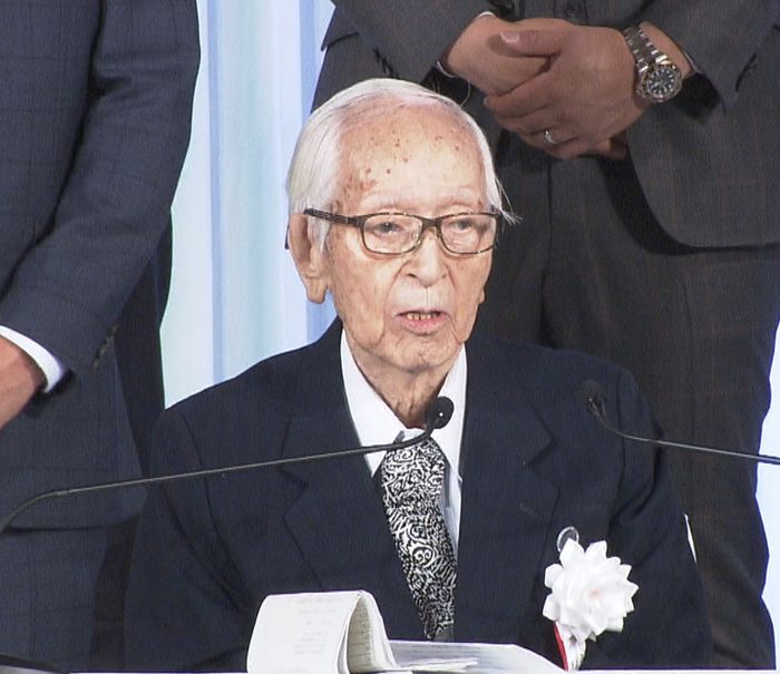 渡辺恒雄主筆があいさつ 巨人軍激励会で「今年は断固、再び優勝というつもりで」