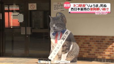 名物ネコ駅長 りょうま 死ぬ 広島