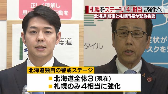 札幌の警戒ステージを「4」相当に強化へ