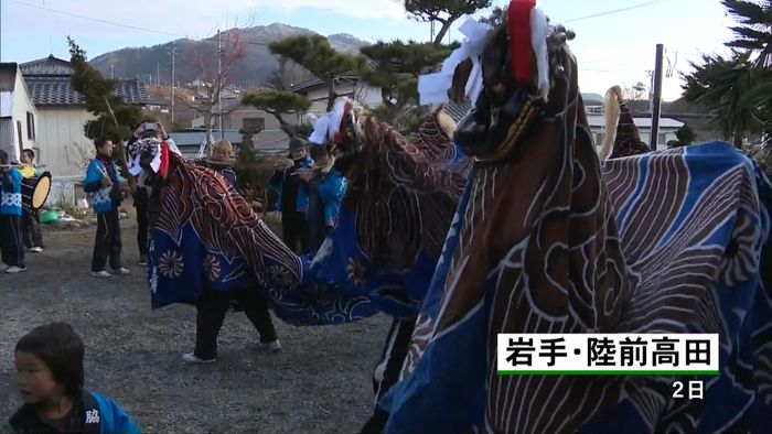 陸前高田市で地域の無事祈る“獅子舞”