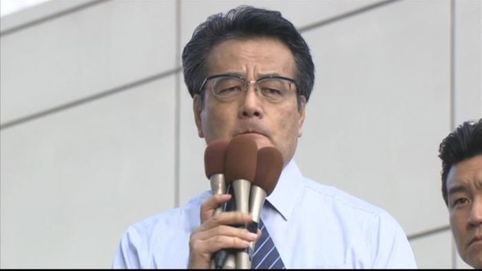 岡田代表が街頭演説　安倍首相“安保”批判