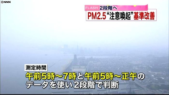 PM2.5 注意喚起の判断基準を改善