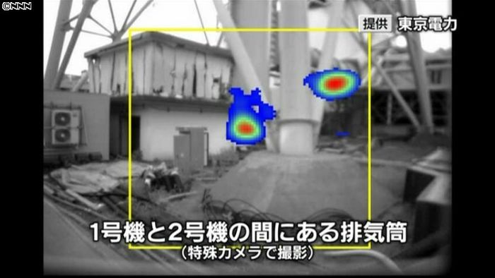 1万ミリSv超計測、排気筒の写真を公開