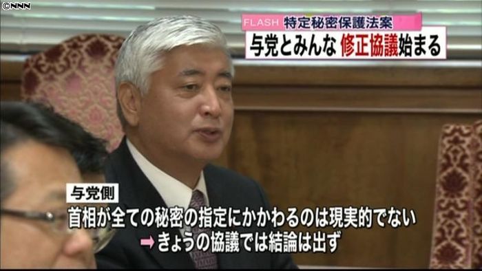 与党とみんなの党の修正協議、結論出ず