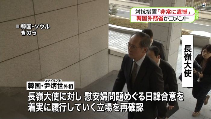 長嶺駐韓大使と韓国・尹外相が会談