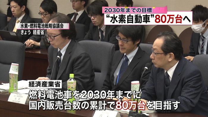 水素燃料電池車 30年までに80万台へ