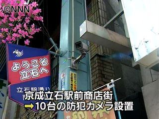 地域の安全を守る…商店街に防犯カメラ設置