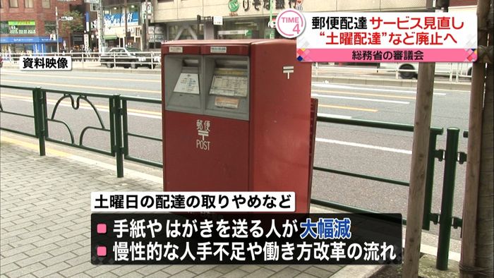 日本郵便“土曜日の配達”取りやめへ