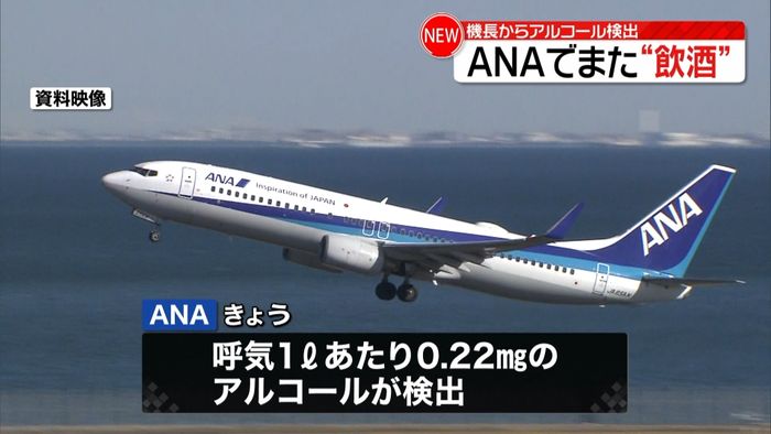 ANA機長からアルコール検出 4便に遅れ