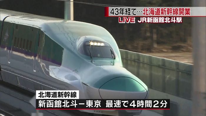 整備計画決定から４３年…北海道新幹線開業