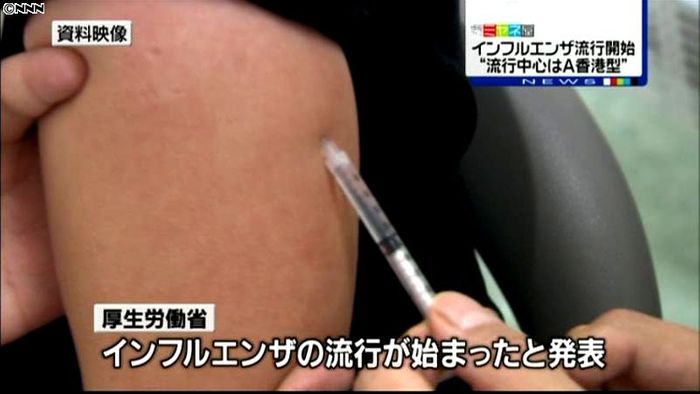 インフルエンザ流行入り、A香港型が主流