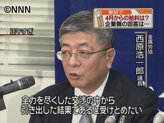 春闘集中回答 48社が定昇維持