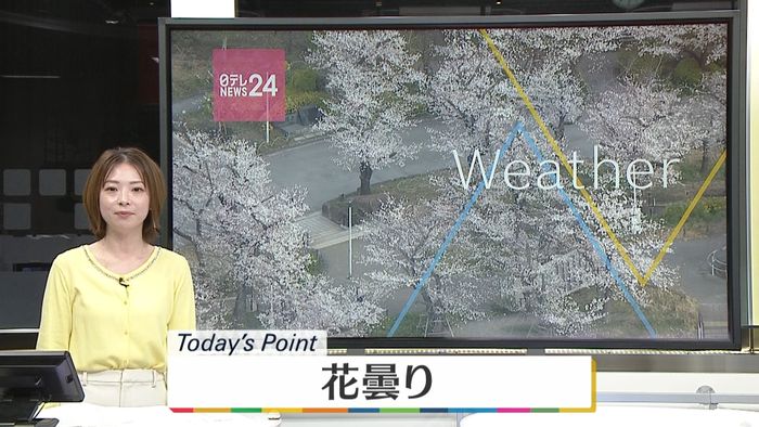 【天気】西日本・東日本を中心に“花曇り”
