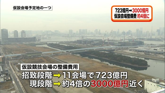 五輪仮設会場の整備費 4倍に膨らむ見通し
