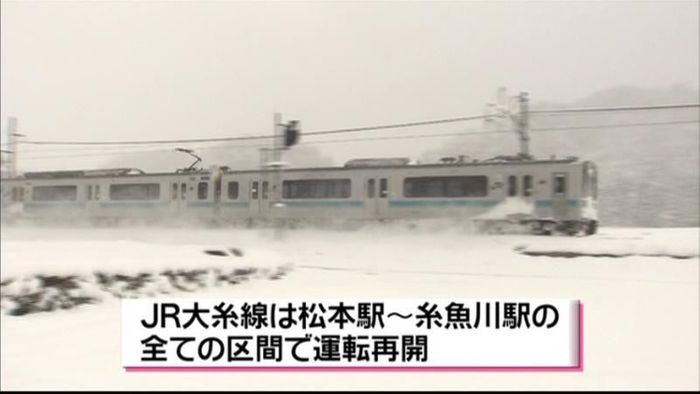 JR大糸線が2週間ぶり運転再開